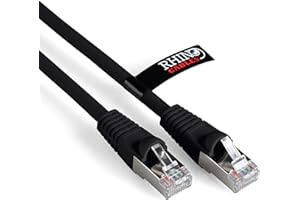 rhinocables CAT 6a Ethernet Cable | 10Gbps S/FT High-Speed & Large Bandwidth Data Transfer | Reliable LAN Network RJ45 Cable | Wi-Fi Broadband Cable for Seamless Gaming & Streaming (2m, Black)