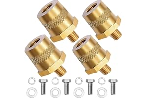 HURRY UP 2 Paires d'Adaptateurs De Cosses De Batterie, Cosse Batterie 12V En Laiton, Adaptateur De Cosse Batterie M8, avec Vis Et Rondelles En Acier Inoxydable, Cosses Batterie pour Batteries De Voiture