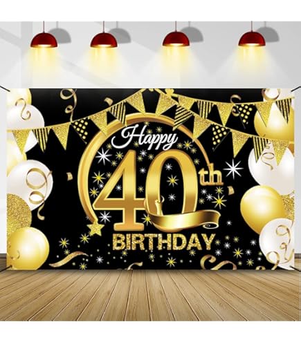 Centrotavola 40° Compleanno Nido D'Ape - Decorazioni Oro E Nero, 10 Pezzi Per Feste - Foto 8