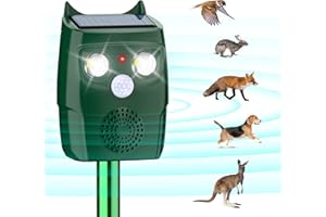 BUBBACARE Repelente para Gatos, Ahuyentadores de Gatos Exterior Multifuncionales, Repelente GatosJardin Exterior, Solar Ultrasonido RepelenteparaGatoscon Sensores Infrarrojos y Flash LED y Sonidos de Alarma