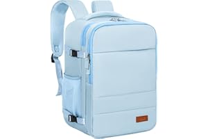 OUUTMEE Cabin Bags for Easyjet 45x36x20, Underseat 30L Travel Cabin Backpack Carry-ons Bag for Airplanes, Cabin Size Luggage backpack Suitable for Men and Women (Light Blue)