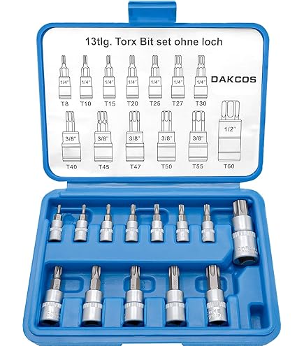 Set 54 Inserti Chiavi Bussole Torx E Spline - Per Meccanica E Fai-Da-Te - Foto 10