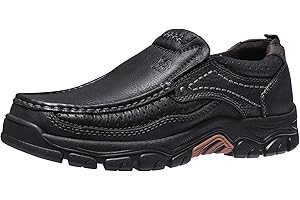OutPro Herren loafersMokassins aus echtem Leder für Komfort Geeignet für Reisen, Autofahren und im Freien