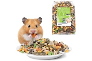 Nobleza - (500g) Hamstermat, Premium dvärghamstermat, Hälsosam och god mat för möss, tandslitage och tandhälsa