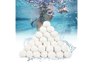 pyntop Pool Filter Balls, Pool Filter Ball for Sand Filter Pump, Sand Filter Media for Swimming Pool and Bathtubs, Eco-Friendly Filter Media Suitable for All Sand Filter Pump (1500g)
