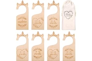 CREPUSCOLO Baby Wardrobe Clothes Dividers, 7pcs Original Design Nursery Baby Closet Clothes Dividers, Nursery Decor, Baby Clothes Organizers