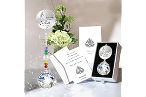 PEILI Dog Memorial Gifts for Loss of Dog, Pet Paw Print Sympathy Gifts Crystal Window Suncatcher,Bereavement Gift Sun Catcher,Dog Remembrance Gift Rainbow Maker,Pet Passing Away Loss Gifts (D)