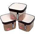 Nayasa Superplast Plastic Fusion Containers 550ml, Set of 3, Brown