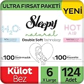 Sleepy Natural Double Soft Ultra Fırsat Paketi K&uuml;lot Bez 6 Numara Xlarge 124 Adet