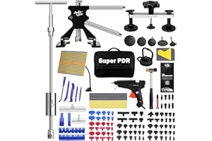 PDR TOOLS Ventouse de débosselage carrosserie, kit complet d'outils de réparation sans peinture avec marteau de carrossier pour débosseler voitures, réfrigérateurs, motos et autres surfaces de carrosserie