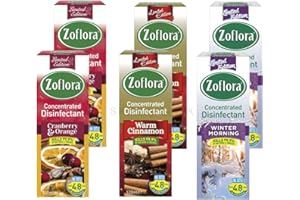 BRAND ZOFLORA Zoflora Winter Assortment Concentrated Antibacterial Disinfectant Bottles Assorted (6 x 120ml)