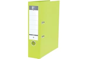 OXFORD Classeur à Levier Smart Pro+ A4XL Dos 80mm 2 Anneaux Couverture Polypro Rembordée Vert Clair