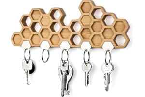 SEQUOIA Portachiavi da parete magnetico in bambù, porta chiavi da muro per casa e ingresso, appendi chiavi a muro moderno, accessori e arredamento casa, regalo casa nuova