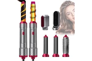 LANBOO 5 in 1 Hair Styler, Magic Hairstyler, 1000W Hair Dryer Brush for Hair Styling, Hot Air Brush for Volumizing,Drying and Rotating,Hair Wrap Dryer Set with Detachable Heads Comb