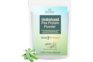 Proteína de Guisante en Polvo Ultra Hidrolizada | Samskara Tribe | Alta Digestibilidad y Rápida Absorción | Proteína Vegetal Vegana Rica en Aminoácidos Esenciales | Sin Gluten ni Lácteos | 500g
