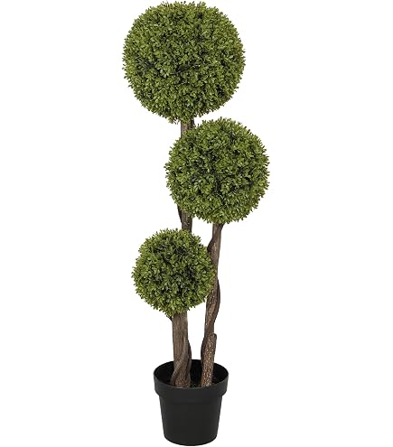 RELAX4LIFE 2er Set künstliche Buchsbaumkugel, Kunstpflanze Buchsbaum Kugel Ø 50 cm, Buchkugel Dekopflanze UV-beständig, Künstliche Kugelpflanzen wie echt für Zuhause, Garten, Büro, Grün (50 x 50 cm)