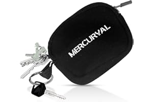 MERCURYAL Porte-clés Moto en néoprène pour clés - Porte-clés avec anneau - Accessoires Moto - Porte-clés Porte-monnaie Noir, Noir , Taille Unique