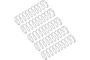 QUARKZMAN Ressort de Compression 5Pcs en Acier Inoxydable 304, 10mm OD, 0.5mm Fil Taille, 40mm Libre Longueur, Ton Argenté