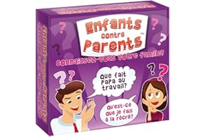 Jeu de Plateau Familial Jeux de Société pour Enfants et Adultes Quiz Jeu de Cartes Enfants Contre Parents Version Française dès 6 Ans