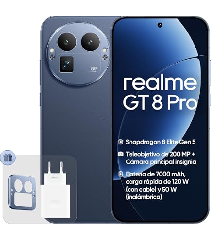 realme GT 8 Pro 5G Teléfono móvil, 16+512 GB, Snapdragon 8850, 200