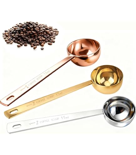 Cucchiai dosatori per caffè in acciaio inossidabile con manico