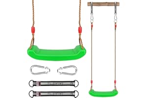 Altalene in Plastica, Luckits Altalena con Corda Regolabile, Robusto Bambini Sedile, Durevole Altalene per Bimbi Bambini Sedile per bambini Ragazzi Ragazze Indoor/Outdoor/Parco giochi/Casa/Albero