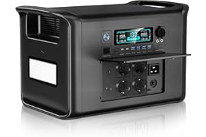 CTOLITY Apower2000 Generador Solar Portatil, 2048Wh LiFePO4 Batería salida de 220 V CA/puerto, 0-80% en 2.5 horas, Estacion de Energia Portatil para Camping, Viajes, Cortes de Electricidad, Pesca, RV