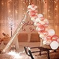 Party Propz | Complete Bride To Be Decoration Set | Party Supplies | Letter Print | Cardstock & Latex | 26-Piece Rose Gold Kit | Bachelorette Party Decor