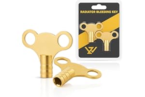 WZ Radiator Bleed Key- Radiator Valve Clock Key for Bleeding and Air Vent- Made of Solid Brass- Pack of 2