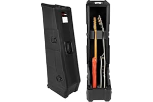 Gator Cases Mini Vault Flight Case – Robuster Gitarrenkoffer für 2 E-Gitarren, Mini Vault Rack-Design mit Schaumstoffpolsterung & Zubehörfach – Schwarz (GTR-MINIVAULT-E2)