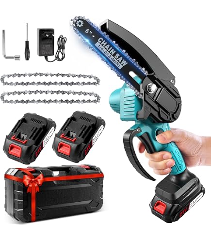 Mini Motosega Elettrica A Batteria 24V – Tagliarami Con 1 Batteria E Catena – 500W
