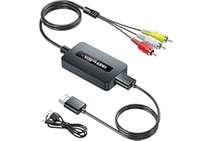 KIROLLE HDMI auf RCA Konverter Kabel, HDMI auf Composite AV CVBS Adapter, HD zu RCA Composite AV Konverter