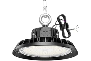 RUISUN UFO 100W LED High Bay Projecteur Garage Light 17000LM Éclairage pour Atelier 6000K 120°Éclairage IP65 Lampe Industrielle Dimmable 60W/80W/100W Usines Entrepôts de Construction Garages Stades