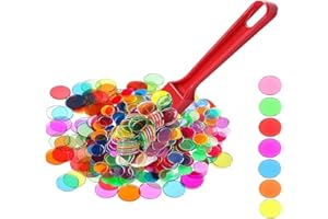 FAINCA 1 Magnetische Stäbe mit 100 Bingo Chips Set Magnetstab Kinder Metall Ringed Discs Farbe Bingo Spiel für Schule Zuhause Magneten Spiel Magnetstäbe Kinder für Gaming Lernen (Zufällige Farbe)
