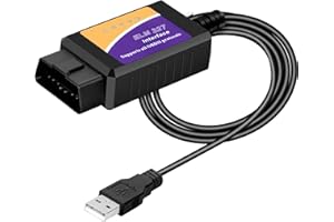 MOJINL OBD2 USB Adapter ELM327 V1,5 OBD2 Diagnosegerät Auto OBD2 USB Scanner Code Leser Diagnostic Tool mit MS-CAN/HS-CAN Schalter und Software für Alle OBDII Protokoll Fahrzeuge