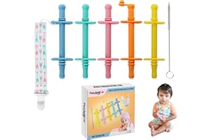 KEBYCO PARIS Anneau de Dentition Bébé Réfrigérant pour Eveil Enfant -100% SILICONE - Certifié CE en Laboratoire - Tube Orange est à Remplir d'Eau pour Soulager les Gencives - Attache Tetine Fournit