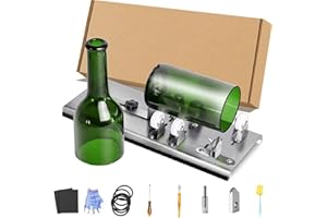 HRLORK Glass Cutter Kit Glass Cutting Tool Set Breaking Bottles for DIY Crafts Cutting Tiles Mosaic Bottles Mirrors