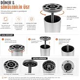 Koltuk Mobilya Ayağı Set 4'l&uuml;, Y&uuml;kseklik Ayarlı 10 cm | Mobilya Aksesuarı, Koltuk i&ccedil;in, mobilya i&ccedil;in