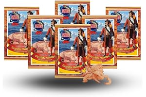 MSDM Camarones a la parrilla - con chile (6 x 20 g) Snack natural Aperitivos I Bajo en carbohidratos I proteínas I fitness snack I Pescado Omega 3 I beef jerky cecina tapas pinchos alternativa