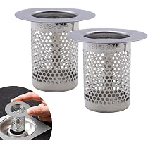 Lot De 4 Filtres D'évier En Acier Inoxydable - Grille Anti-déchets Pour Cuisine Et Salle De Bain, Universel 7,7 Cm