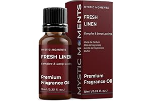 Mystic Moments | Olio di profumo di lino fresco - 10 ml - perfetto per saponi, candele, bombe da bagno, bruciatori ad olio, diffusori e articoli per la cura della pelle e dei capelli