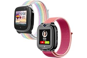 Kuaguozhe 2-Stück Kinder Armbänder für XPLORA X5 / XGO2/XGO3/Kidzi Armband, Kids Smartwatch Weich Sport Nylon Ersatzbänder für X5 Play /XGO2/XGO3/Kidzi, Mädchen Jungen Geschenk