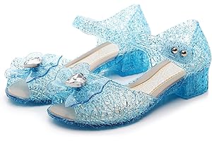 Naihoow Frozen Elsa Scarpa Ragazza Vestire Scarpe Glitter Jell Scarpe Ragazze