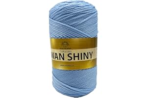 FILATI ITALIANI cordino swan shiny, filato lucido per borse, 100% polipropilene 250g (azzurro -27, 250g)