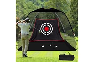 KAIDIDA Golf Practice Net 10X7FT Golf Driving Net for Garden Backyard Hitting Chipping with Target Carry Bag Durable Pop-up for Indoor Outdoor Training