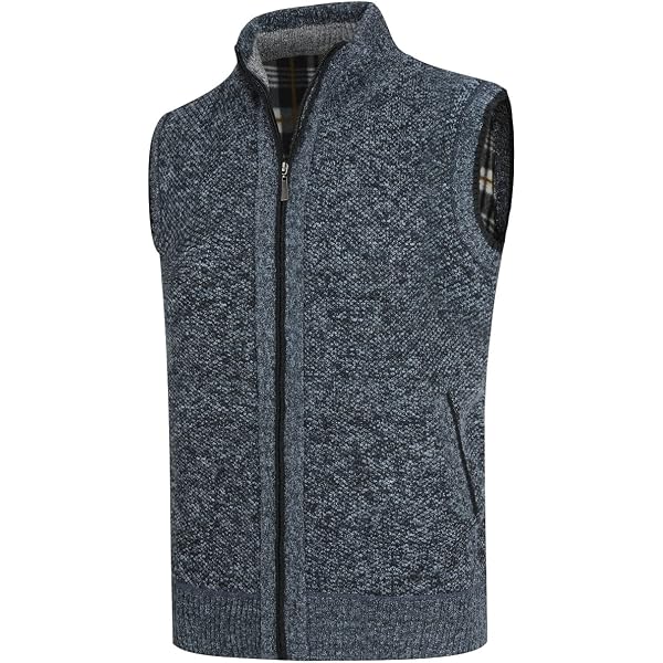 Gilet Homme Sans Manches Col Châle - Laine Tricotée, Décontracté Ou Business, Multi-Couleurs