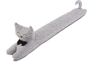 FANCHOSE Door Draft Blocker 86cm/1.5kg, Cute Door Stoppers for Bottom of Door, Heavy Duty Decorative Door Stop, Weighted Door Stop, Animal Door Crack Blocker, Gentleman Cat