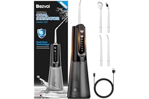 BEZVOI Cordless Water Flosser for Teeth Cleaning – Rechargeable Oral Irrigator with 5 Modes, Portable Dental Care for Home & Travel, Black