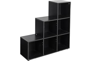 URBNLIVING - Bibliothèque de rangement à 6 étagères en forme de cube