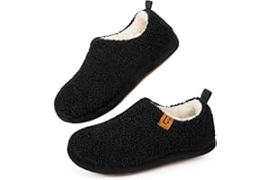 LongBay Women's Cozy Slippers Fuzzy Memory Foam Non-Slip Rubber Sole